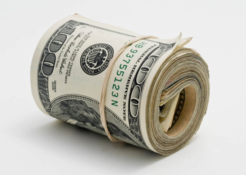 roll of hundreds