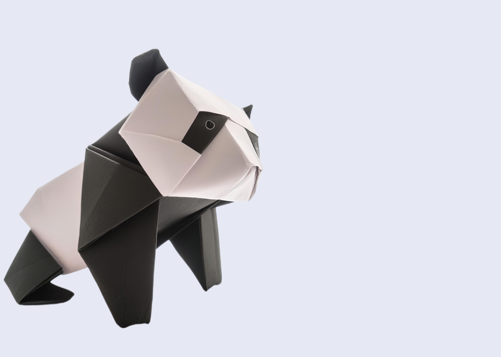 cardboard panda